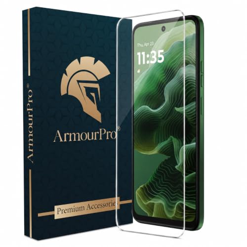 Image of ArmourPro 3D Borderless Tempered Glass for Motorola G75 and Motorola G35, HD Clear Curved Edge to Edge Screen Protector, 9H Hardness, Oleophobic Coating, Case Friendly | Pack of 1
