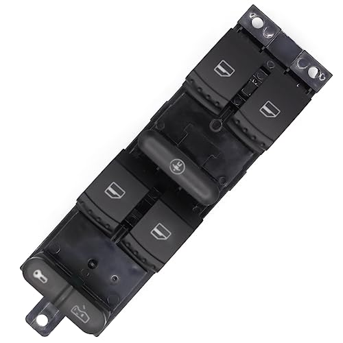 MCamooer Fensterheberschalter für Golf 4 Leon 1 Toledo 1J4 959 857D Fensterheber Schalter kompatibel mit Jetta Bora Passat B5 1J4959857D Vorne Links (10 Pins)
