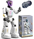 Robot Toy for Kids, Voice Recording&Playback Remote Control Robot, LED Faces Interactive Kids Toy with Gesture Sensing, Music Walking Dancing Birthday Gift for 4 5 6 7 8 9 10 11 12 Year Old Boys Girls