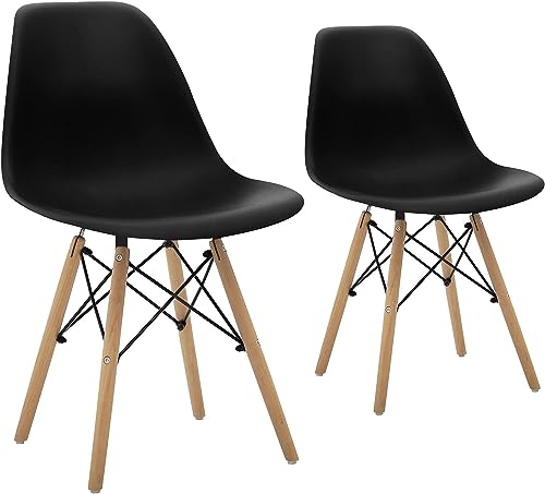 Taimi Dining Chair Plastic DSW with Natural Wooden Legs for ...