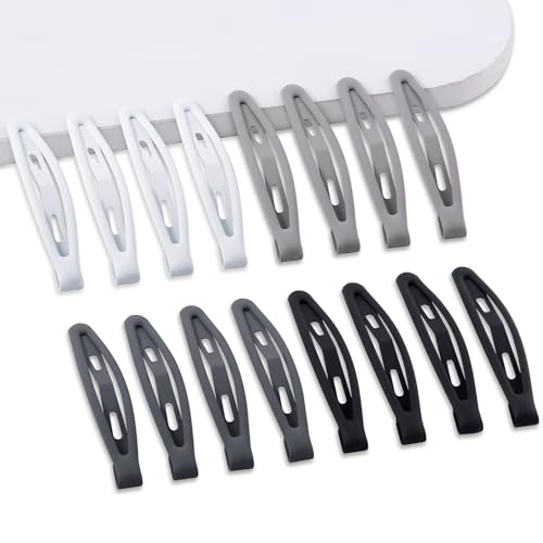Cptots 16 Pcs Snap Hair Clips Metal Barrettes for Women Hair Accessories