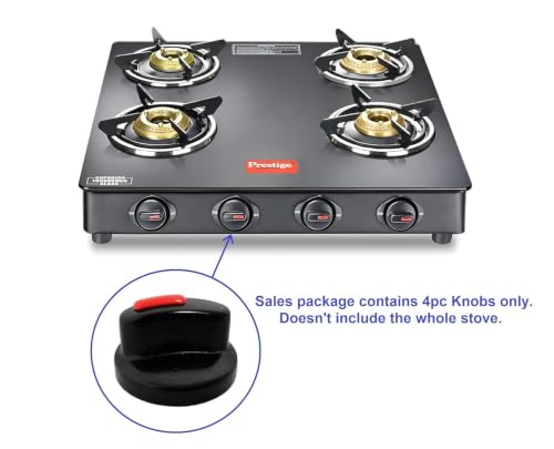 Image of Gas Stove Knob Suitable for Prestige Stove for Glass Tops-On /Off Gas Stove Knob (Pack of 4)