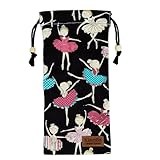 s.lemon 100% Algodón Respirable Bolso de Zapatos de Punta Zapatillas de Ballet Baile con Cordón Hecha a Mano Black Ballet Girl