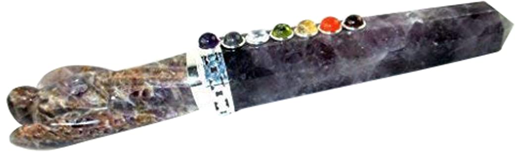 Jet New Amethyst Angel Chakra Wand Stick – Handcrafted Decorative Crystal Wand for Home Décor & Gifting