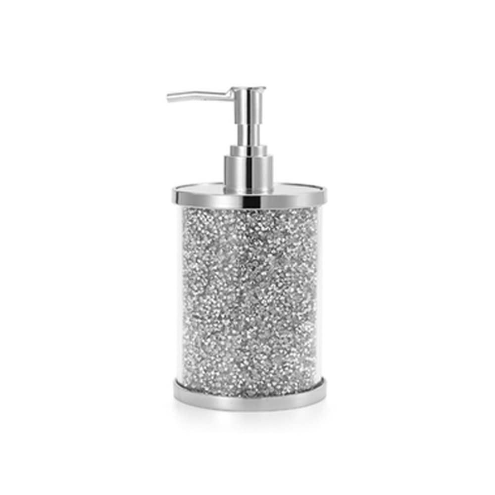Dispensador de jabón líquido Transparente, Botella dispensadora de Acero Inoxidable con Cabezal de Bomba, Recargable, Apto para baño, Inodoro y Cocina (4.4 oz), Botella para Platos (a).