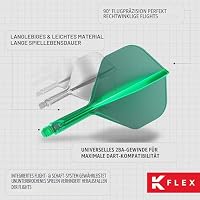 Target Darts K Flex Integrierter Dart-Flug und -Schaft, Nr. 2 Grün (Mittelstufe) | 3er-Pack K-Flex - Nr. 2, Präzisionsgeformte 2-in-1-Dart-Flüge und Dart-Schäfte | Professionelles Dart-Zubehör – Ansicht 6