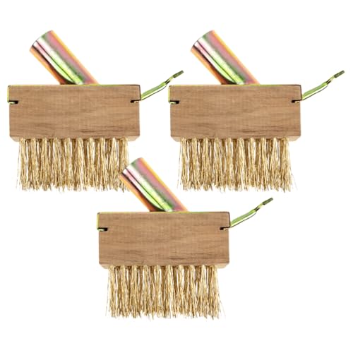 41PRhpjogHL. SL500 Toddmomy 3pcs Wire Brush for Patio Cleaning Tough Moss Grass Tool for Sidewalks Driveways and Decks Heavy Duty Weeder Handle for Easy Use