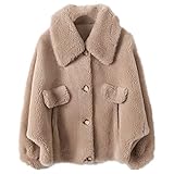 confortable NP Mujeres otoño invierno lámpara de cordero hembra oveja cizallamiento de lana