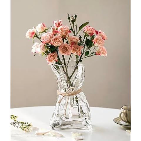 FOWSEEK 6 Inch Glass Flower Vase Cover