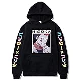 flowereyes Hunter X Hunter Camisetas Hisoka Sudadera con Capucha Unisex Hunter X Hunter Hisoka Sudadera con Capucha Harajuku Casual HxH Hisoka Morow Top Suelto