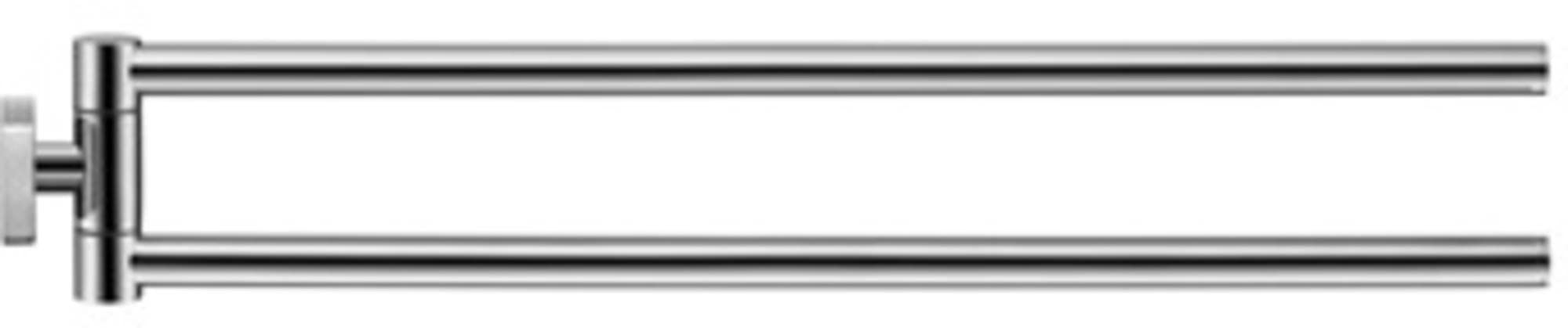 TB30: Duravit Karree chrome twin 450mm long bathroom towel rail 0099581000