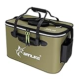 SANLIKE バッカン バケツ 水汲みバケツ 容量39L 50cm EVA素材 折りたたみ 釣り用ケース 道具入れ・エサ入れ コンパクト 軽量 グリーン キャンプ 洗車 園芸 堤防 砂場