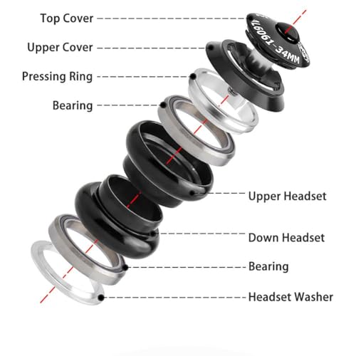Casque de fourche vélo VTT 34mm pour sorties en forêt