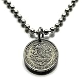 2009 Mexico 10 Cents coin pendant Mexican eagle Iztapalapa Ecatepec Guadalajara Puebla Juárez Tijuana León Monterrey Acapulco Yucatán Cancún Cuernavaca Oaxaca Jalisco Zapopan Toluca Chihuahua n003711