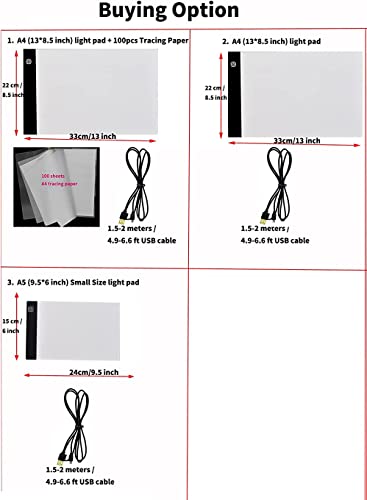 Small Light Box For Tracing, Diamond Painting Art, Weeding Vinyl Light Board Tracing Pad Table Lightbox And Drawing Led Tracer Pads Artists Light Boxes, Bright Drafting Lightpad Lightboard Tablet #TOP5