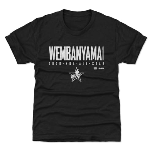 500 LEVEL Victor Wembanyama San Antonio Spurs 2026 NBA All-Star Elite Youth Shirt (Tri Black, 4-5Y X-Small)