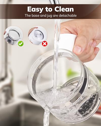Espumador de leche Morpilot blanco de 500 ml y calentador 4 en 1 para diseño latte en casa 3