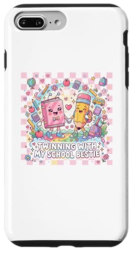 Twinning with My School Bestie Cute Matching Friend Twin Day �X�}�z�P�[�X iPhone 7 Plus/8 Plus �p