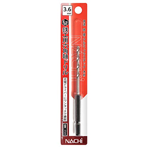 ナチ 六角軸鉄工ドリル 3.6ミリ