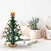 12Inch Funny Desktop Wooden Christmas Tree Decor Christmas Toy Set with 24 Mini Ornaments