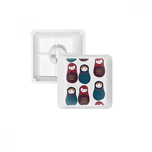 Poupée Matryoshka Keycaps PBT Blancs le Cadeau Idéal pour Passionné d'Informatique