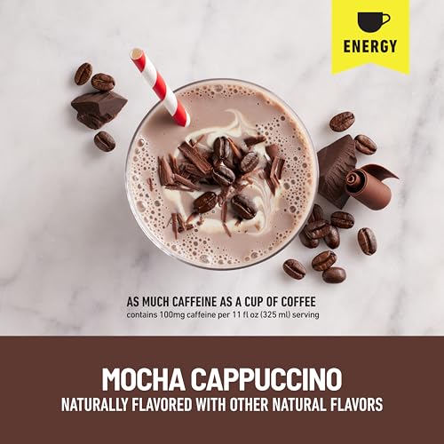 SlimFast Advanced Energy High Protein Meal Replacement Shake, Mocha Cappuccino, 20g of Ready to Drink Protein with Caffeine, 11 Fl. Oz Bottle, 4 Count (Pack of 3) (Packaging May Vary) - Thumbnail 3