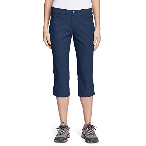 Eddie Bauer Women's Rainier Capris, Med Indigo Regular 6