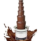 HEYVGO Chocolate Fondue Fountain Set, 4/5/6/7-Tier Chocolate Melting Foundue Set for Chocolate, Butter, Candy(6 Tiers)