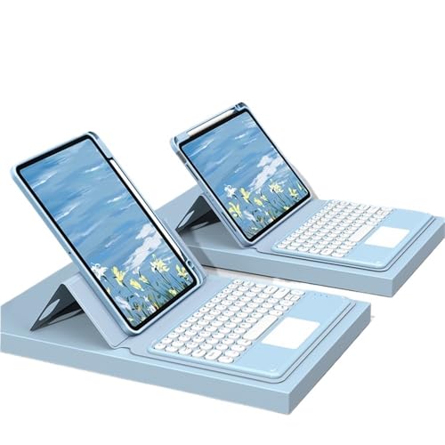 Teclado magnético táctil con teclas redondas para iPad Pro 11 azul