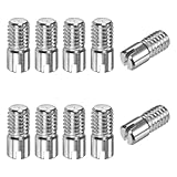 M METERXITY 10個入り M6 x 14mm スロット付き円筒ピンダウエル 304ステンレス鋼外部スレッド位置決めピン 金属機器/木製プロジェクト用 シルバートーン