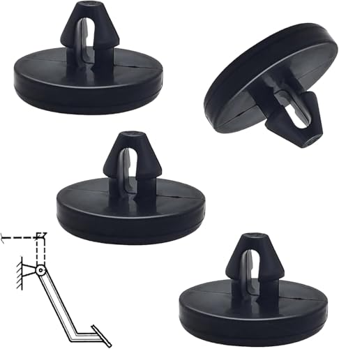 Heyzidu 4 PCS Car Brake Switch Stopper, Nylon Brake Light Switch Limit Stop Buffer Pad, Clutch Pedal Stop Switch, Universal for Most Cars, Trucks, SUVs (Black #4PCS)