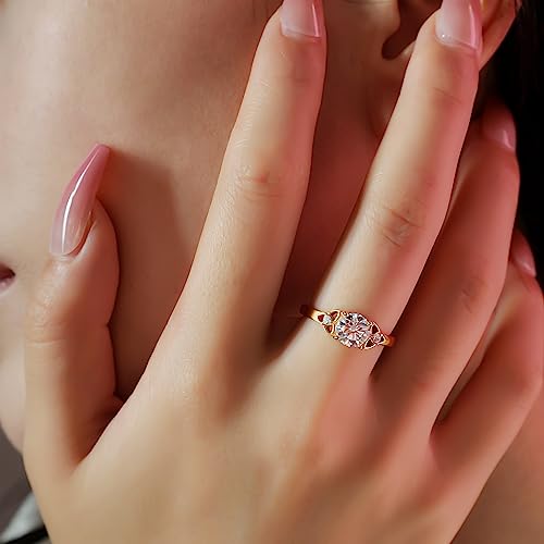 Moissanite Engagement Rings for Women 1ct D Color VVS1 Clarity Lab Grown Diamond Celtic Knot Wedding Rings 14K White/Yellow Gold Vermeil Sterling Silver Moissanite Rings3