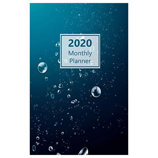 2020 Monthly Planner: Portable. Month on 2 pages followed by six Notes pages. Monthly layout Includes To-do section. 8.5"x 5.5". Fits in purse. (Half ... underwater, air bubbles. Soft matte cover).
