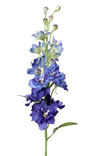 artplants.de Dauphinelle Artificielle RASMINE, Bleu, 60cm, Ø10cm - Fleur synthétique - Delphinium Artificiel