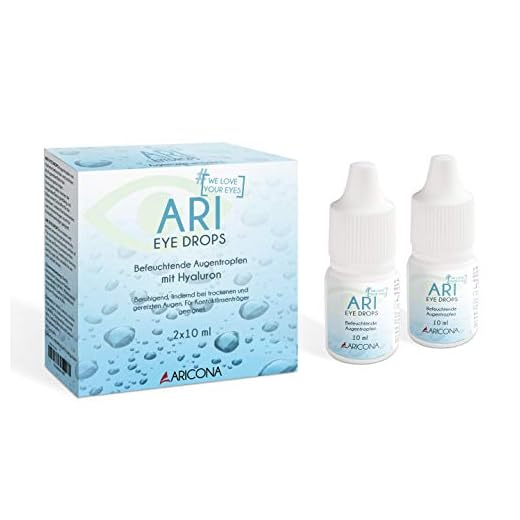 ARI EYE DROPS ögondroppar – 2 × 10 ml hyaluron ögondroppar mot torra ögon – fuktighetsskänkande och lugnande – 2-pack