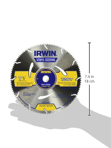 Irwin Tools Marathon Vinyl Siding Circular Saw Blade, 7 1/4-Inch, 120T (21830Zr) #TOP1