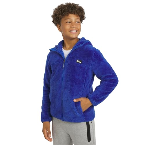 Image of Eddie Bauer Girls' Quest Plush High Pile Faux Sherpa Hooded Jacket