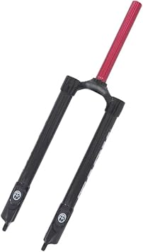 Rigid Fork for MTB 24/26/27.5/29" Mountain Bike Carbon Fork 1-1/8 Threadless Disc Brake Front Fork Quick Release 9mm Color Black, Size 24"