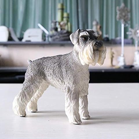 YEZINB Decoración de Moda Manualidades Figuras Miniaturas Schnauzer alemán Cover