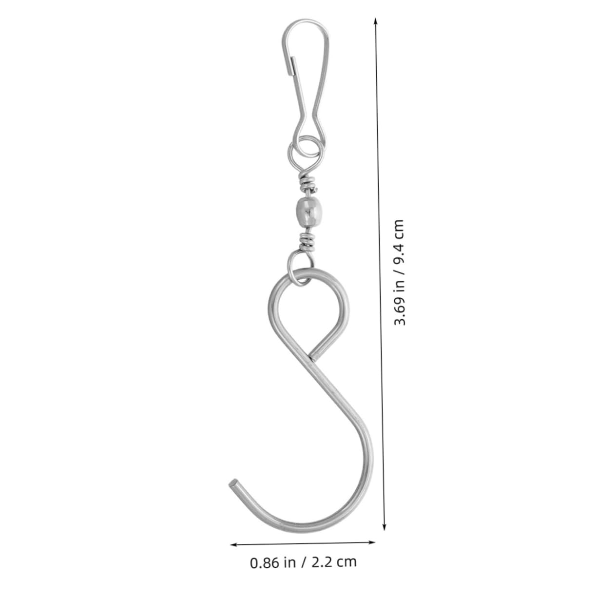 SUPVOX Outdoor Home Decor Hooks 20 Stainless Steel Swivel Lantern Hooks Wind Chime Hangers Garden