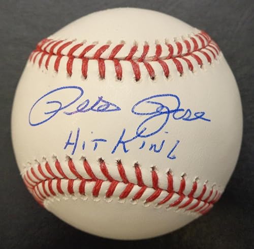 Pete Rose Autographed Baseball Hit King