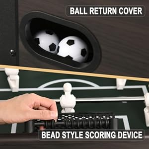 54" Foosball Table, Soccer Games Table Competition Sized Wooden Table Soccer w/ 2 Balls for Adult Kids Youth Home, Game Room, Office, Party (Dark Wood Grain) 54 Foosball Table Soccer Games Table Competition Sized Wooden Table Soccer w 2 Balls for Adult Kids Youth Home Game Room Office Party Dark Wood Grain