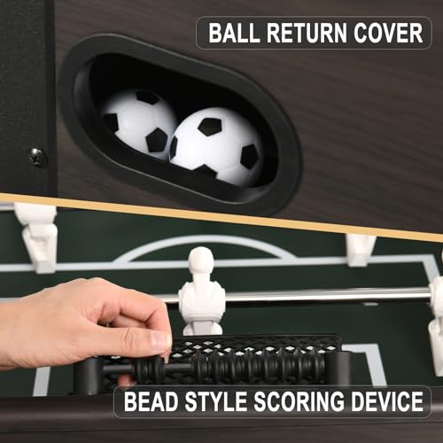 54-Foosball-Table-Soccer-Games-Table-Competition-Sized-Wooden-Table-Soccer-w-2-Balls-for-Adult-Kids-Youth-Home-Game-Room-Office-Party-Dark-Wood-Grain 54 Foosball Table Soccer Games Table Competition Sized Wooden Table Soccer w 2 Balls for Adult Kids Youth Home Game Room Office Party Dark Wood Grain