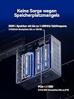MINIS FORUM X1 Lite-255 Mini PC mit AMD Ryzen 7 255 (8C/16T) und Radeon 780M, 16 GB DDR5 RAM, 512 GB SSD, WiFi 6E, 2,5G LAN, OCuLink eGPU-Unterstützung, Triple-Display (HDMI/DP/USB4), 4× USB-A – Ansicht 2