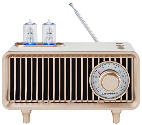 Crosley CR3043A-WS Milton Portable Rechargeable FM Radio with Bluetooth Receiver and USB Playback, White Sand by Crosley - Used condition - US$26.50