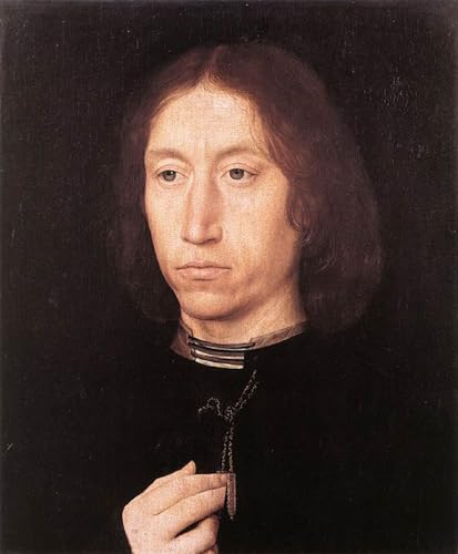Impression sur toile portrait d'homme Hans Memling au design nordique raffiné