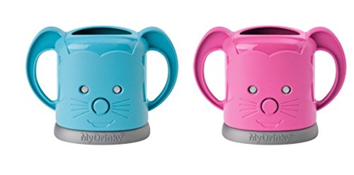 MyDrinky - The Adjustable Juice Box Holder 2 Pack (Aqua/Raspberry)