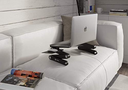 Pwr Adjustable Vented Laptop Table Computer Desk Portable Bed Tray Book Stand Multifuctional & Ergonomics Design Fully Adjustable Legs Up To 17" Notebook #TOP6