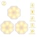 Produktbild LED Nachtlicht mit Bewegungsmelder, Haofy 3 Pack LED Bewegungsmelder Licht Auto Ein/Aus Magnetisch und 3M Klebend, Batteriebetrieben, Warmweiß, Küchenlampen/Schrankleuchten/Treppen Licht