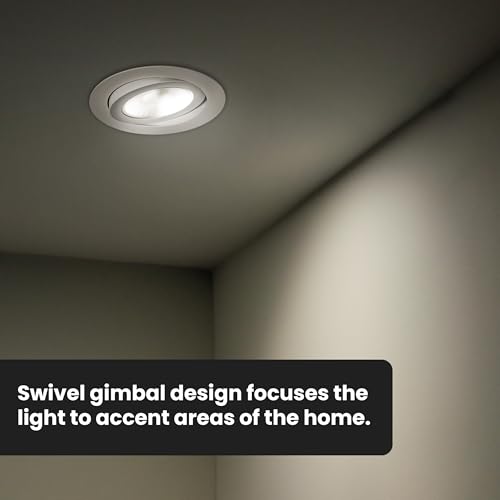 Feit Electric 6" LED Canless Directional Recessed Downlights w/Integrated J-Box, 65W Equivalent, Dimmable, 5CCT Adjusttable White, 850 Lumens, 50,000-Hour Lifetime, LEDR6XT/ADJ/6WYCA/4, 4-Pack by Feit Electric - Image 8